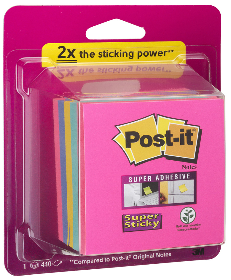 Post-it Haftnotiz-Würfel Super Sticky Notes, 76 x 76 mm Post-it Haftnotiz-Würfel Super Sticky Notes, 76 x 76 mm von Post-It