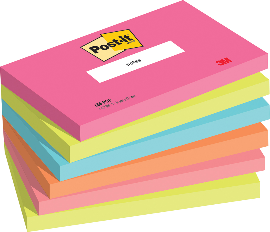 Post-it Haftnotizen Notes, 127 x 76 mm, Poptimistic von Post-It