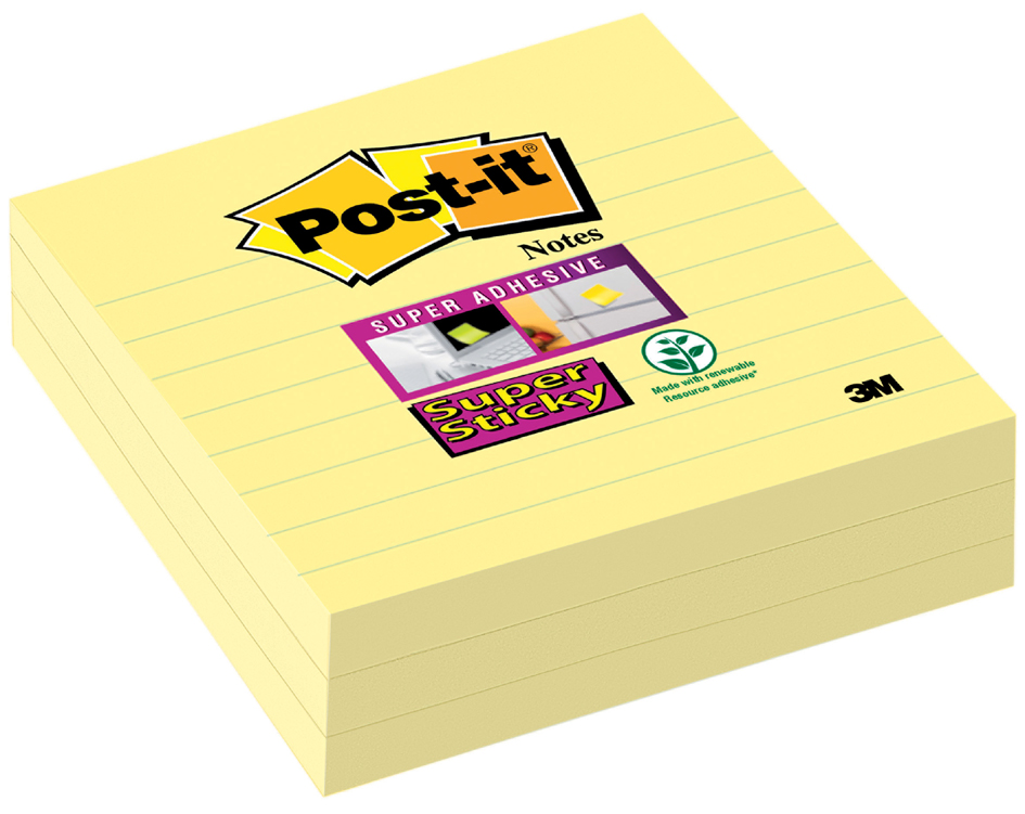 Post-it Haftnotizen Super Sticky Notes, 101 x 101 mm, gelb von Post-It