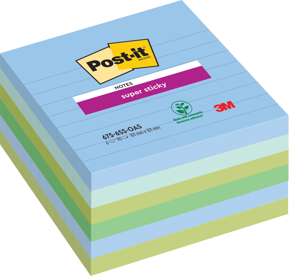 Post-it Haftnotizen Super Sticky Notes, 101 x 101mm, liniert Post-it Haftnotizen Super Sticky Notes, 101 x 101mm, liniert von Post-It