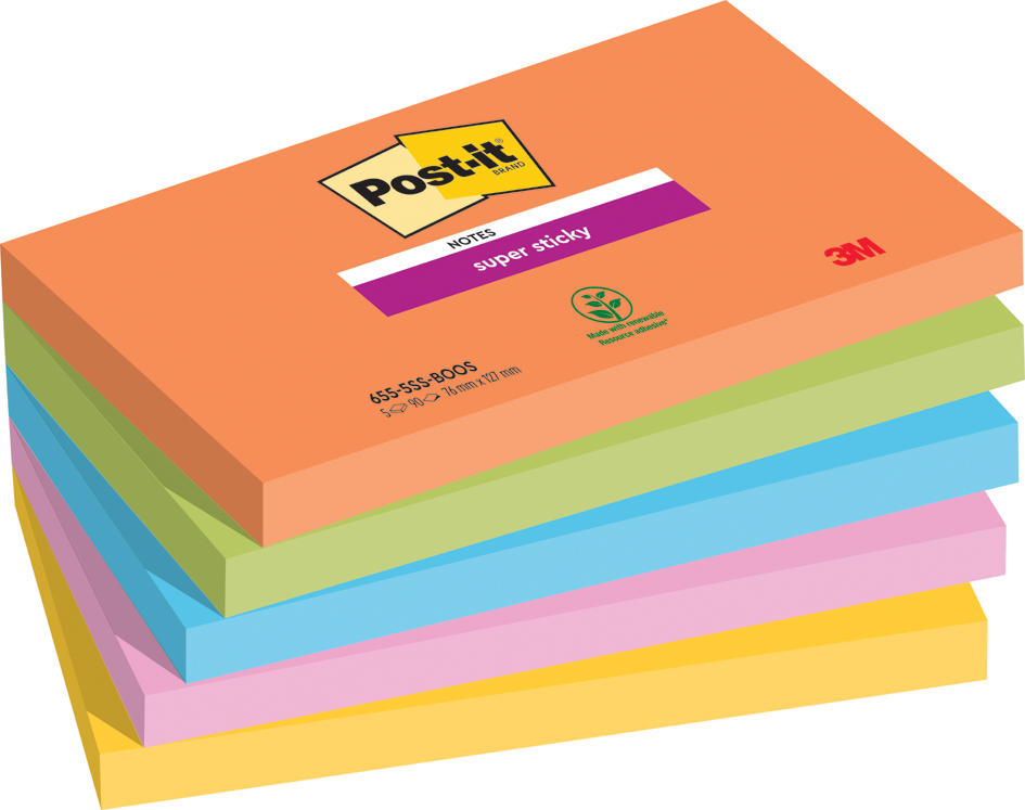 Post-it Haftnotizen Super Sticky Notes, 127 x 76 mm, Boost Post-it Haftnotizen Super Sticky Notes, 127 x 76 mm, Boost von Post-It