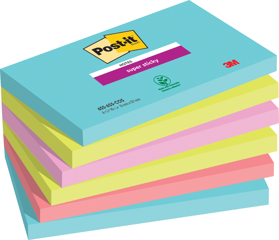 Post-it Haftnotizen Super Sticky Notes, 127 x 76 mm, Cosmic von Post-It