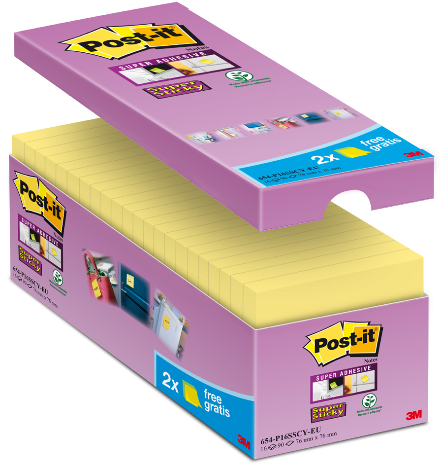Post-it Haftnotizen Super Sticky Notes, 127 x 76 mm, Promo Post-it Haftnotizen Super Sticky Notes, 127 x 76 mm, Promo von Post-It