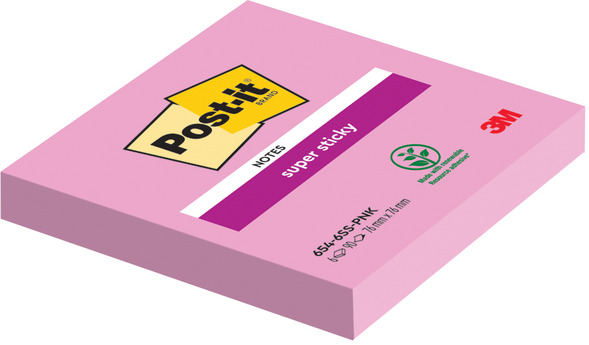 Post-it Haftnotizen Super Sticky Notes, 76 x 76 mm von Post-It