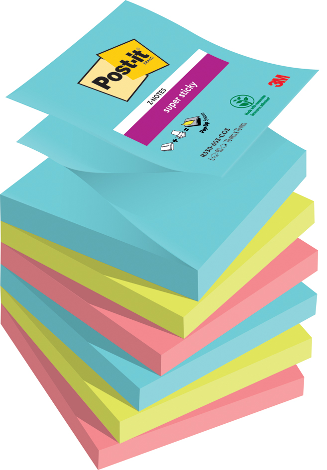 Post-it Haftnotizen Super Sticky Z-Notes, 76 x 76 mm, Cosmic von Post-It