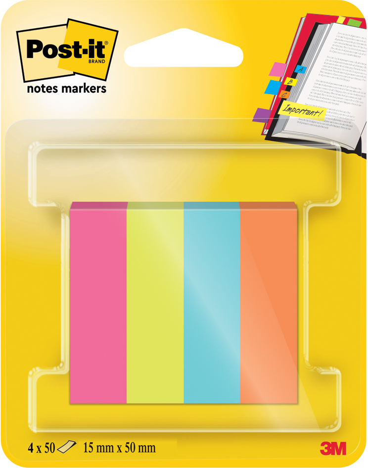 Post-it Haftstreifen Page Marker, 15 x 50 mm, Poptimistic von Post-It