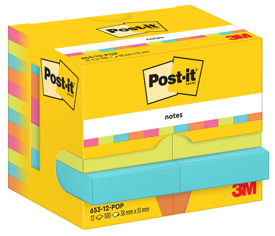 Post-it Notes Haftnotizen, 38 x 51 mm, Poptimistic von Post-It