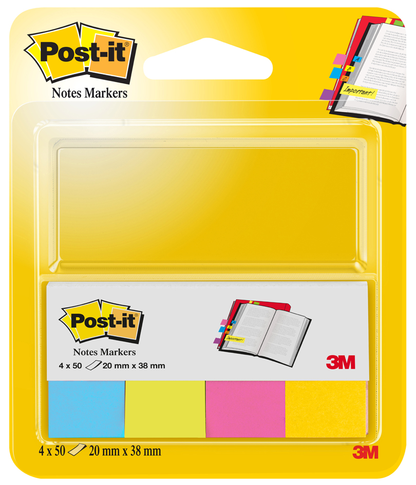 Post-it Pagemarker aus Papier, 20 x 38 mm, Ultrafarben von Post-It