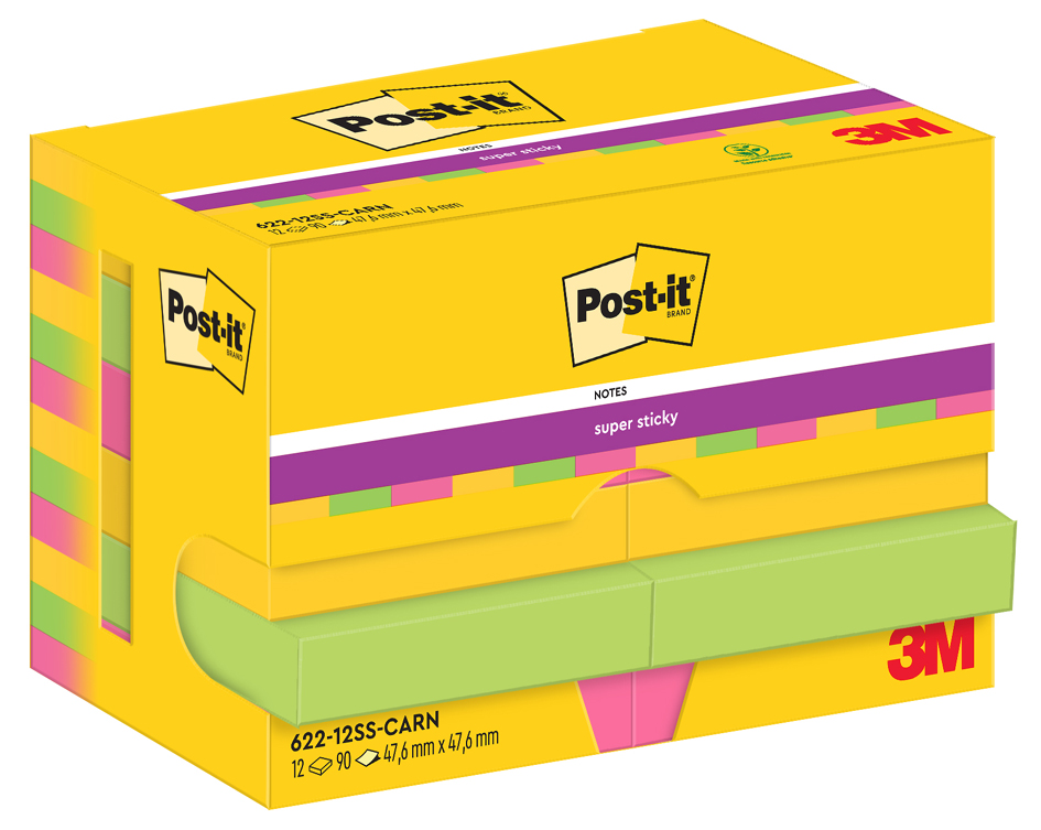 Post-it Super Sticky Notes Haftnotizen, 47,6 x 47,6 mm von Post-It