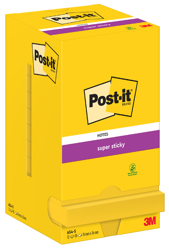 Post-it Super Sticky Notes Haftnotizen, 76 x 76 mm, gelb von Post-It