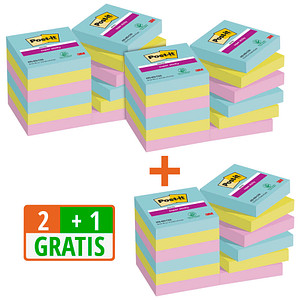 2 + 1 GRATIS: Post-it® Super Sticky Cosmic Haftnotizen extrastark farbsortiert 2x 12 Blöcke + GRATIS 1x 12 Blöcke von Post-it®