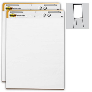 AKTION: Post-it® Flipchart-Papier Super Sticky Meeting Chart blanko 63,5 x 77,5 cm, 30 Blatt, 2 Blöcke von Post-it®