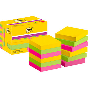 Post-it® Carnival Haftnotizen extrastark 654MTDR farbsortiert 12 Blöcke von Post-it®