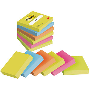 Post-it® Energetic Collection Haftnotizen Standard 654TFEN farbsortiert 6 Blöcke von Post-it®