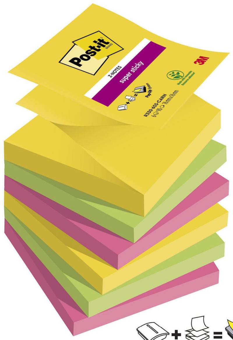 Post-it® Super Sticky Z-Notes Rio de Janeiro Haftnotizen 7,6 x 7,6 cm von Post-it®