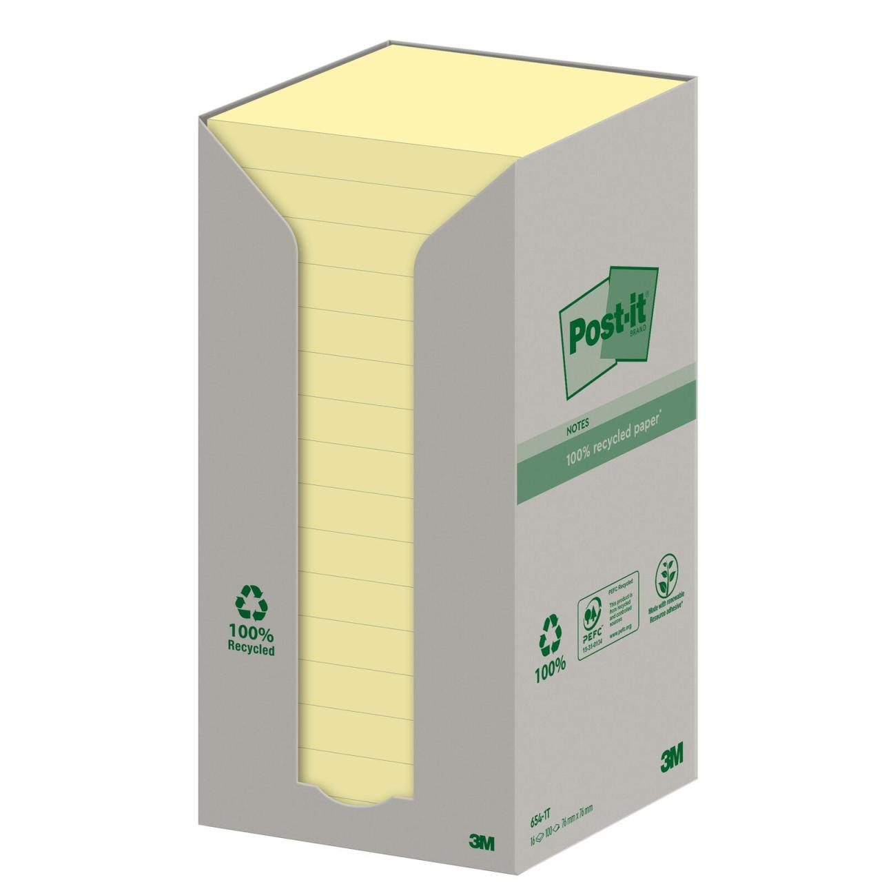 Post-it® Haftnotizen Recycling Notes Gelb von Post-it®