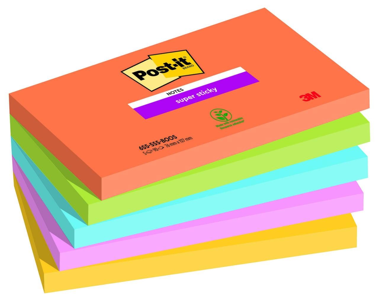 Post-it® Super Sticky Notes Bangkok Collection Haftnotizen 12,7 x 7,6 cm von Post-it®