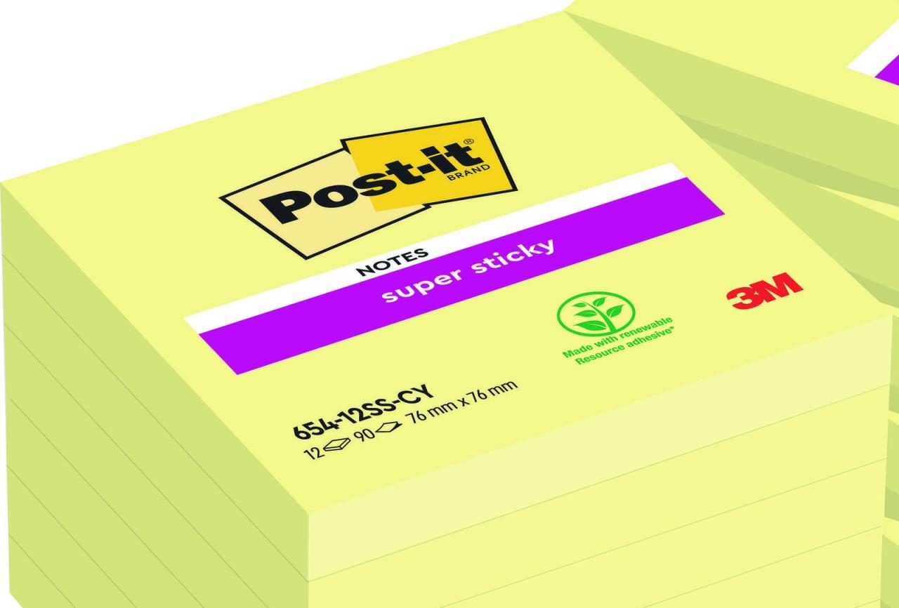 Post-it® Haftnotizen Super Sticky Notes Gelb von Post-it®