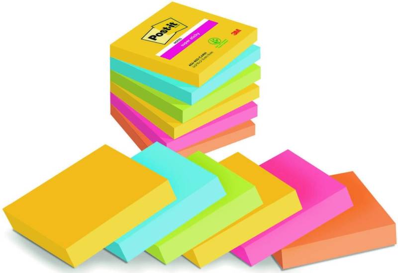 Post-it® Super Sticky Rio de Janeiro Haftnotizen 7,6 x 7,6 cm von Post-it®