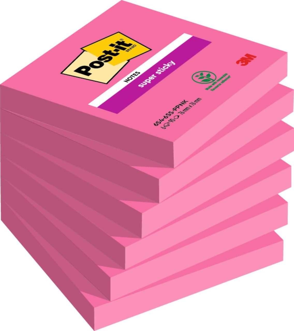 Post-it® Haftnotizen Super Sticky Ultrapink 6x90Bl. Pink von Post-it®