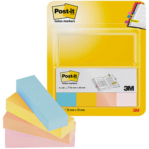 Post-it® Notes Markers Haftmarker farbsortiert 4x 50 Streifen von Post-it®