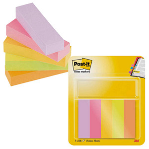 Post-it® Page Marker Energetic Haftmarker farbsortiert 5x 50 Streifen von Post-it®