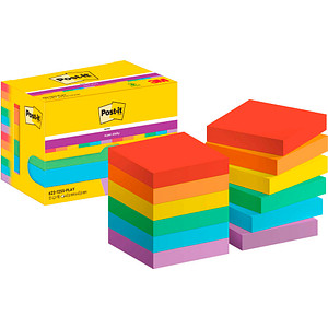 Post-it® Playful Haftnotizen extrastark farbsortiert 12 Blöcke von Post-it®