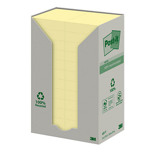 Post-it® Recycling Notes Haftnotizen Standard 653-1T gelb 24 Blöcke von Post-it®