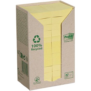 Post-it® Recycling Notes Haftnotizen Standard 653-1T gelb 24 Blöcke von Post-it®