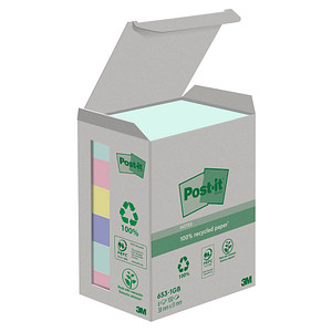 Post-it® Recycling Notes Rainbow Haftnotizen Standard farbsortiert 6 Blöcke von Post-it®