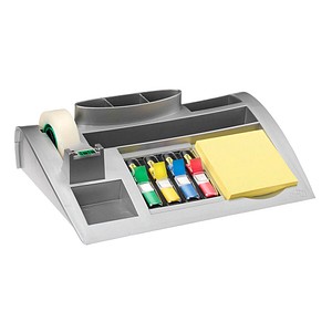 Post-it® Schreibtisch-Organizer C50 silber ABS-Kunststoff 7 Fächer 25,6 x 16,8 x 6,8 cm von Post-it®