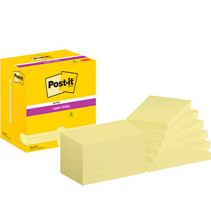 Post-it® Super Sticky Haftnotizen extrastark 65512SY gelb, 12 Blöcke von Post-it®