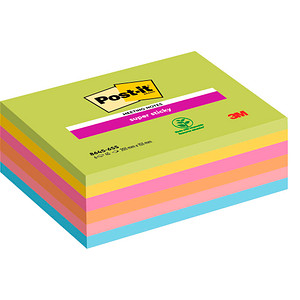 Post-it® Super Sticky Meeting Notes Haftnotizen extrastark farbsortiert 6 Blöcke von Post-it®