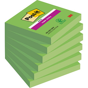 Post-it® Super Sticky Notes Haftnotizen extrastark 6546SA grün 6 Blöcke von Post-it®