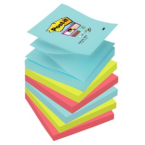 Post-it® Super Sticky Z-Notes Miami Haftnotizen extrastark farbsortiert 6 Blöcke von Post-it®