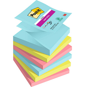 Post-it® Super Sticky Z-Notes Miami Haftnotizen extrastark farbsortiert 6 Blöcke von Post-it®