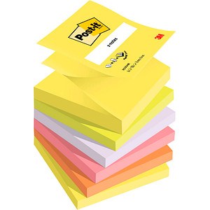 Post-it® Z-Notes Haftnotizen Standard R330NR farbsortiert 6 Blöcke von Post-it®