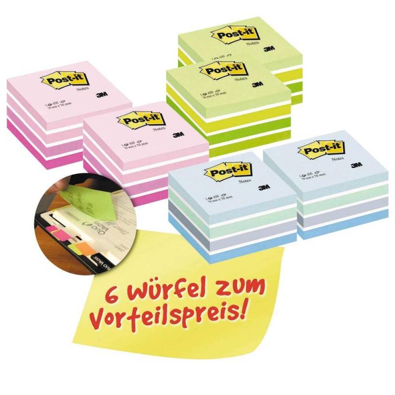 Post-it Haftnotizen Standard 2028x6 farbsortiert - 6 Stück von Post-it®