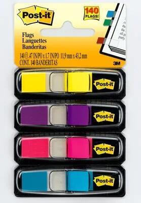 Post-it Index Mini Haftmarker farbsortiert - 4 x 35 Streifen von Post-it®