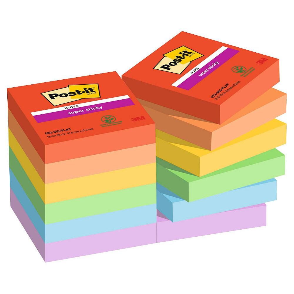 Post-it Playful Haftnotizen extrastark farbsortiert - 12 Blöcke von Post-it®