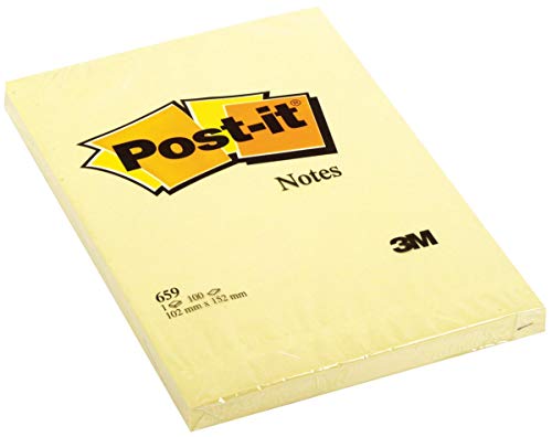 Post-It 710016 Notizblock 102X152, 100 Blätter, gelb von Post-it