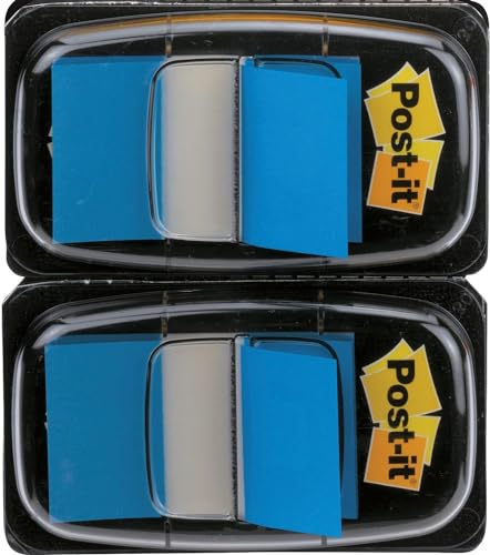 Post-It Index Haftstreifen, Standard, Blau - 2 Spender, 25.4 mm x 43.2 mm, 50 Blatt pro Spender - Zum Markieren, Hervorheben oder Farbcodieren wichtiger Informationen Post-It Index Haftstreifen, Standard, Blau - 2 Spender, 25.4 mm x 43.2 mm, 50 Blatt pro Spender - Zum Markieren, Hervorheben oder Farbcodieren wichtiger Informationen von Post-it