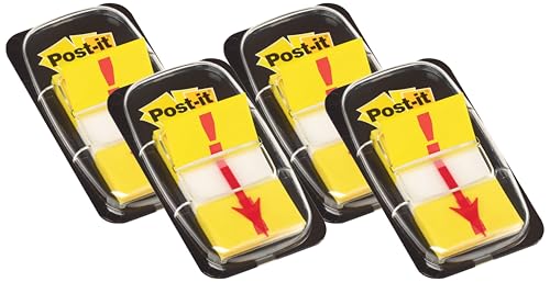 Post-it 680-33 Haftstreifen Index Symbol Ausrufezeichen (25,4 x 43,2 mm) 50 Streifen gelb (Packung mit 4) von Post-it