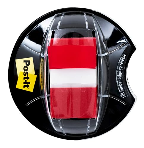 Post-it Flags, 200/hohes Volumen, Tischgriffspender, 2,5 cm breit, rot (680-HVRD) von Post-it