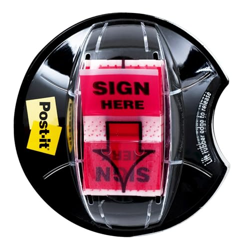 Post-it Index 680-SHVR200 Tischspender mit Haftstreifen mit "Sign Here"-Aufdruck, 25 x 43,2 mm, Vorteilspackung mit 200 Haftstreifen Post-it Index 680-SHVR200 Tischspender mit Haftstreifen mit "Sign Here"-Aufdruck, 25 x 43,2 mm, Vorteilspackung mit 200 Haftstreifen von Post-it