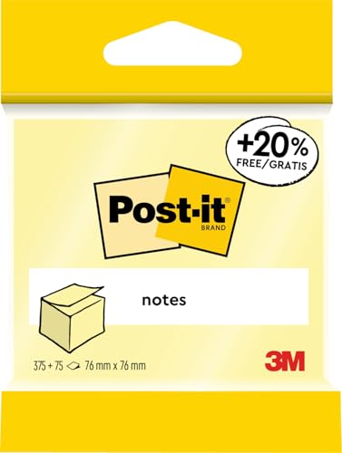 Post-it Notes, Gelb, 450 Blatt, 76 mm x 76 mm - Selbstklebende Notizzettel zum Notieren, für To-Do-Listen und als Erinnerung Post-it Notes, Gelb, 450 Blatt, 76 mm x 76 mm - Selbstklebende Notizzettel zum Notieren, für To-Do-Listen und als Erinnerung von Post-it