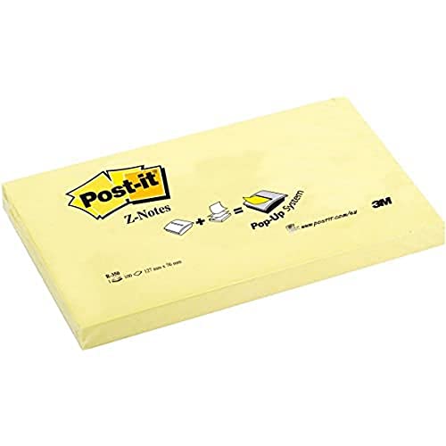 Post-it R350 Haftnotizen Z-Notes, 127 x 76 mm, gelb von Post-it