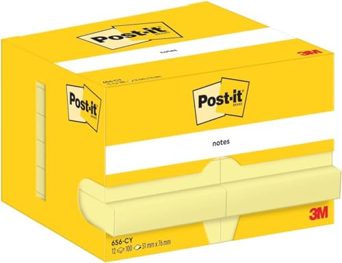 Post-it Sticky Notes, Gelb, Block à 100 Blatt, 51 mm x 76 mm - Für Notizen, To-Do-Listen & Erinnerungen Post-it Sticky Notes, Gelb, Block à 100 Blatt, 51 mm x 76 mm - Für Notizen, To-Do-Listen & Erinnerungen von Post-it