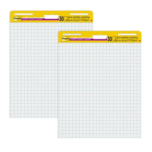 Post-it Super Sticky Meeting Chart, kariert, 2 Blöcke, 635 mm x 762 mm von Post-it