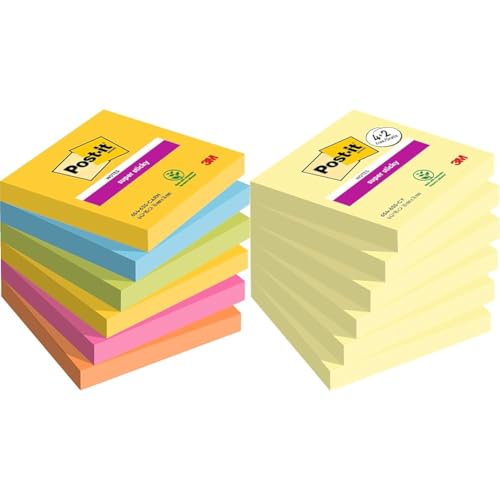 Post-it Super Sticky Notes Carnival Collection & Super Sticky Notes Kanariengelb von Post-it